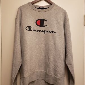 Champion Gray Crewneck Sweatshirt Men SIZE LARGE